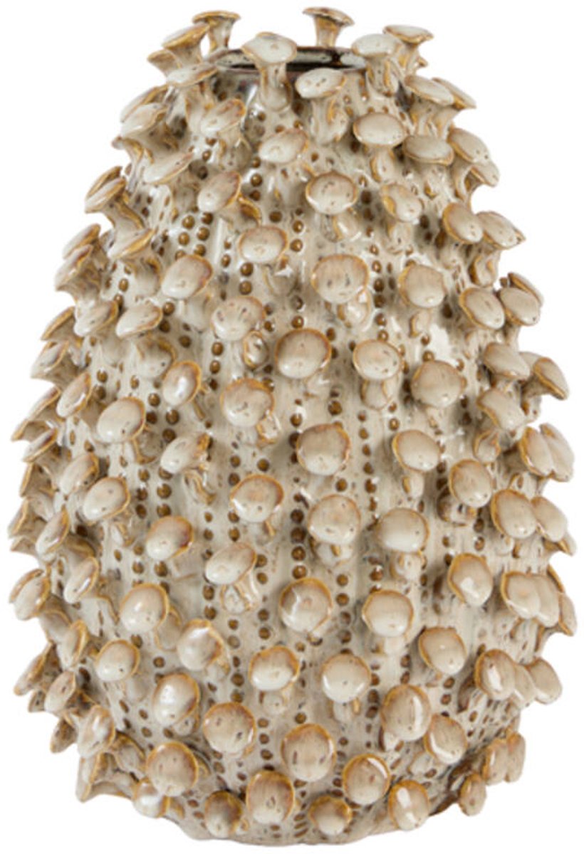 Light&living Vaas deco Ø25x35 cm RUNCU keramiek crème-zand
