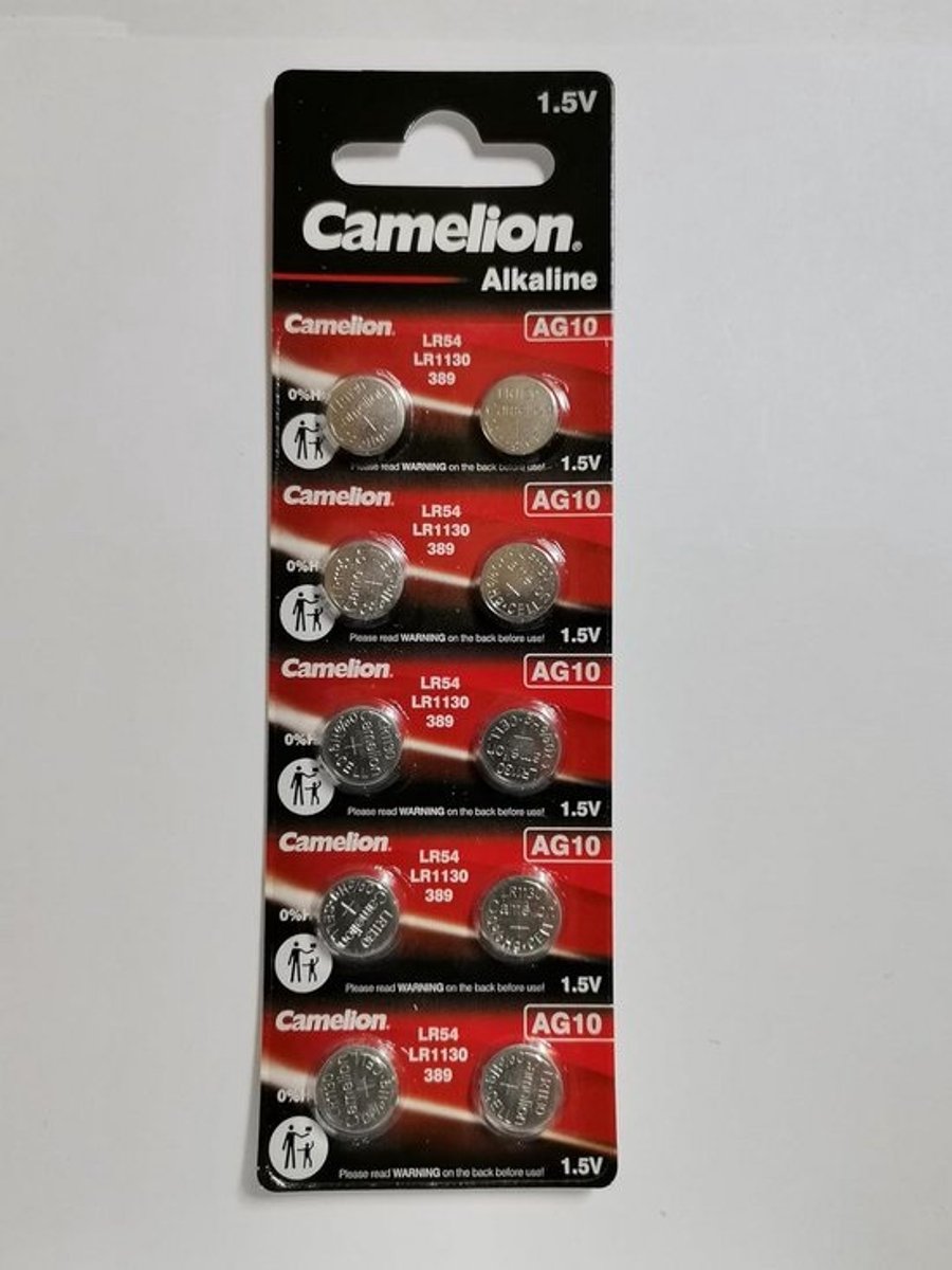 Alkaline Button Cell Camelion AG10 1.5V - Pack of 10
