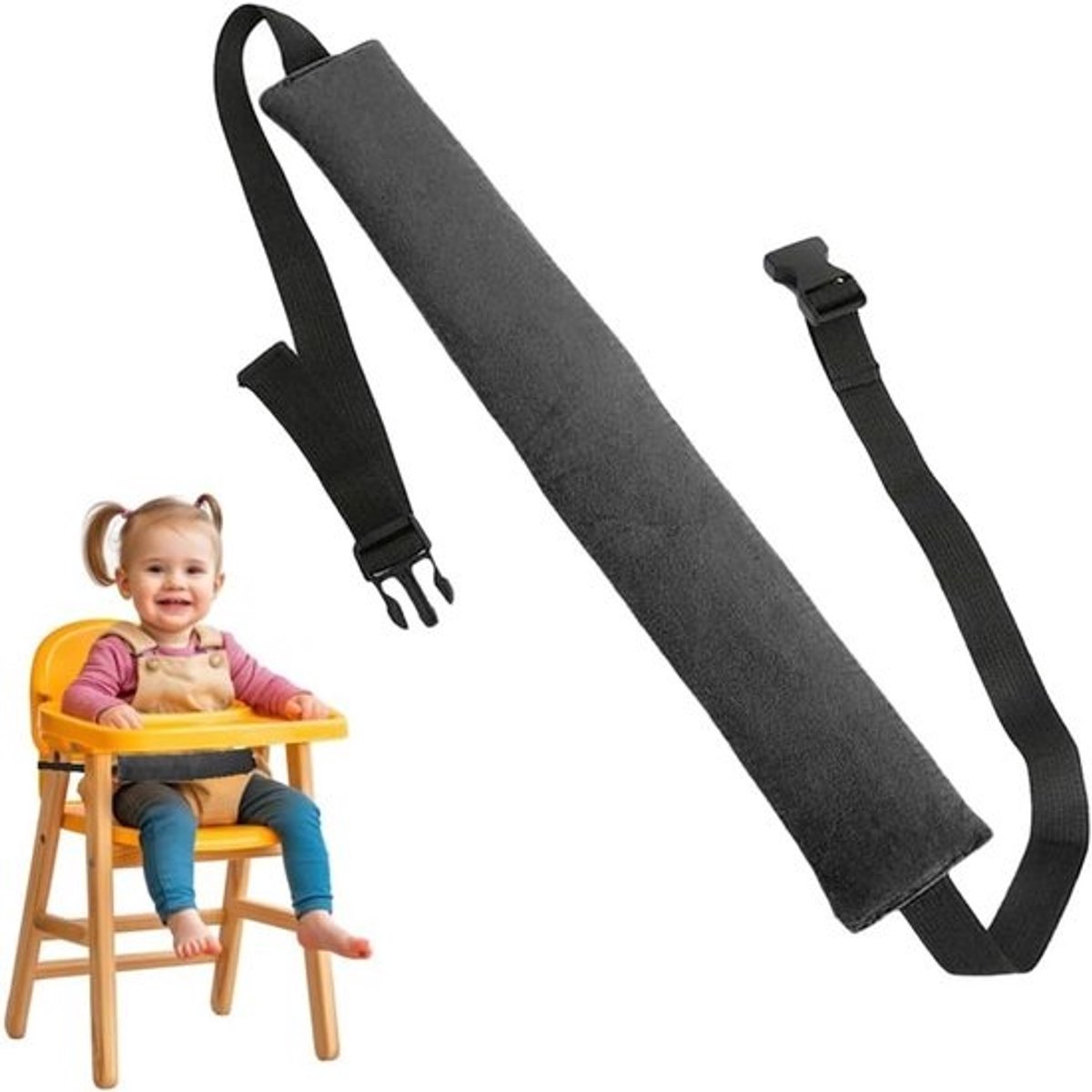 Kinderstoel Riem - Veiligheidsgordel Baby - Veilig Zitten - Zacht Katoen Pad - 275 x 155 cm - Universeel