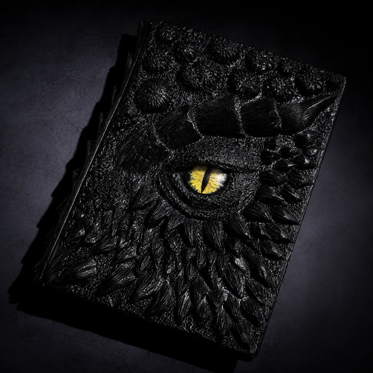 Casalora® 3D Drakenoog Notitieboek – Vintage Fantasy Journal met 3D Reliëf Hardcover van Hars – Schrijfboek voor Dagboek, Notities, Schetsen & Cadeau