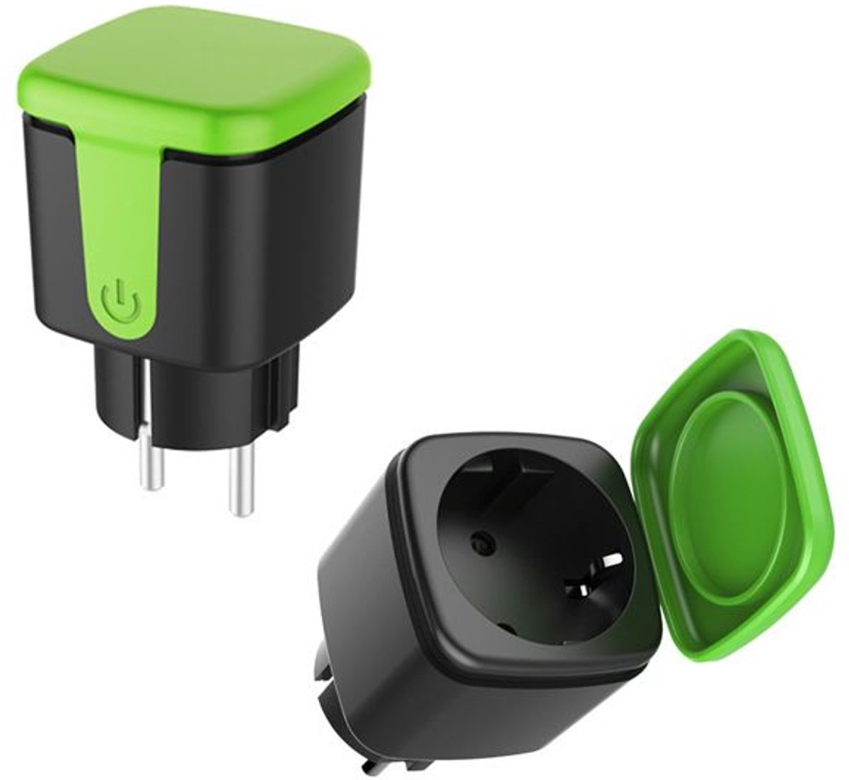 Graffiti waterdichte IP44 wifi-smartstopcontact Geschikt voor buiten met mobiele app en ingebouwde timer - Groen