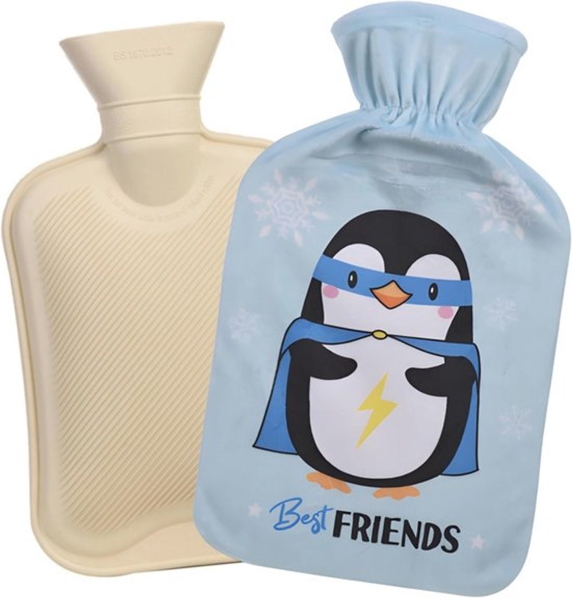 Kleedje Warmwaterkruik met Pluche Hoes - 1L Warmwaterzak voor Pijnverlichting