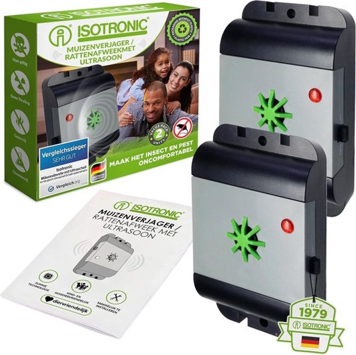 Ultrasound Mouse and Rat Repellent for Home and Garden - Effective Pest Control