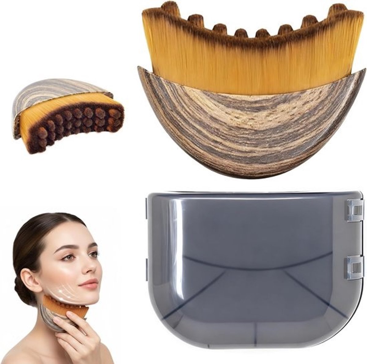 Lymfedrainage Gezichtsborstel voor Sculpting en Contouring | Zachte Haren
