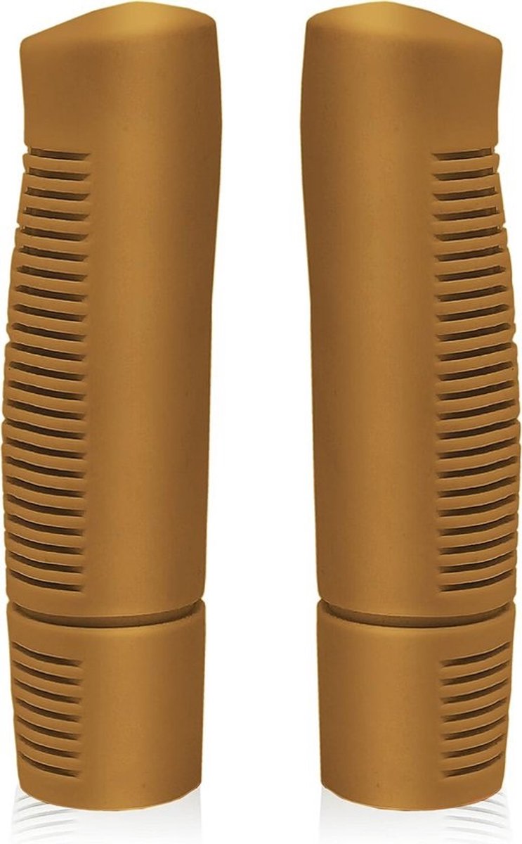 Paar Stuurgrepen City Fiets Klassiek Bruin Leer Wit Crème Antislip Grip Unisex