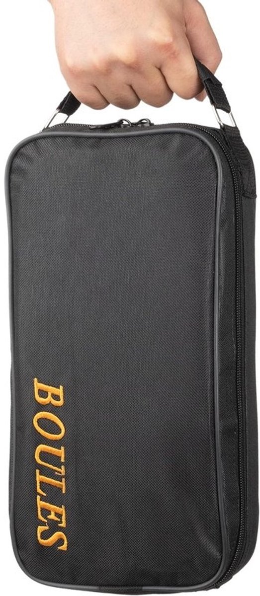 Bouletas Jeu-de-Boules - Bal Tas - Sport Buiten - Waterdicht Ademend Scheurvast - 6 Ballen - Zwart