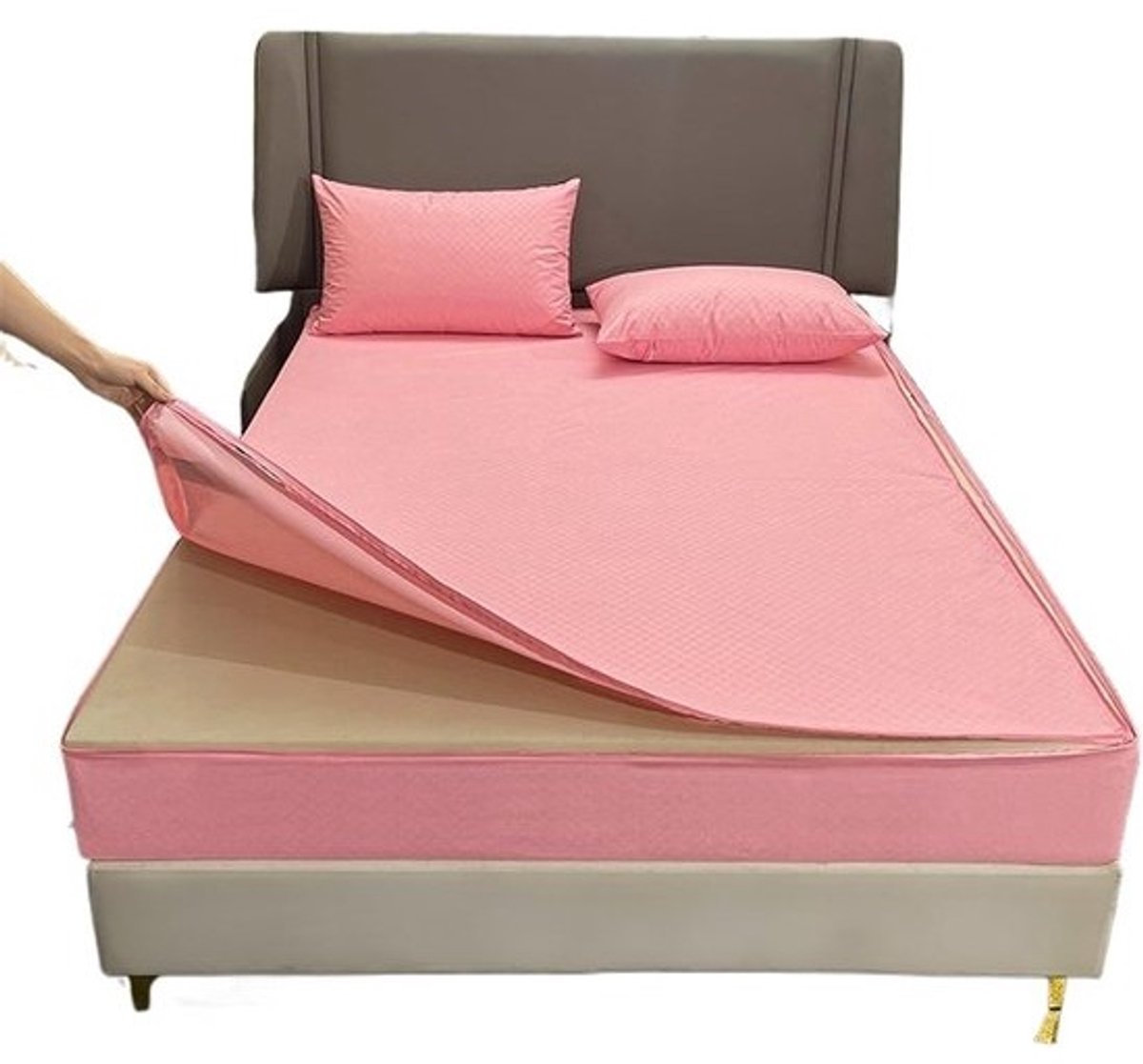 Matrashoes Waterdicht - Matrasbeschermer Hoeslaken - Matras Beschermen - Zes Zijden All-inclusive - 90 x 200 cm