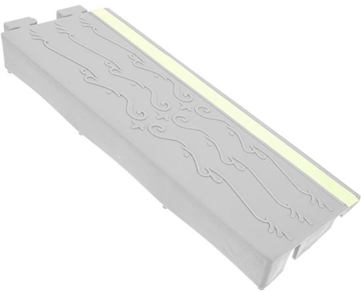 Drempelhelling Pad - Oprijplaat Binnen - Robotstofzuiger Hulp - Eenvoudige Installatie - 30x10x45 cm - Grijs