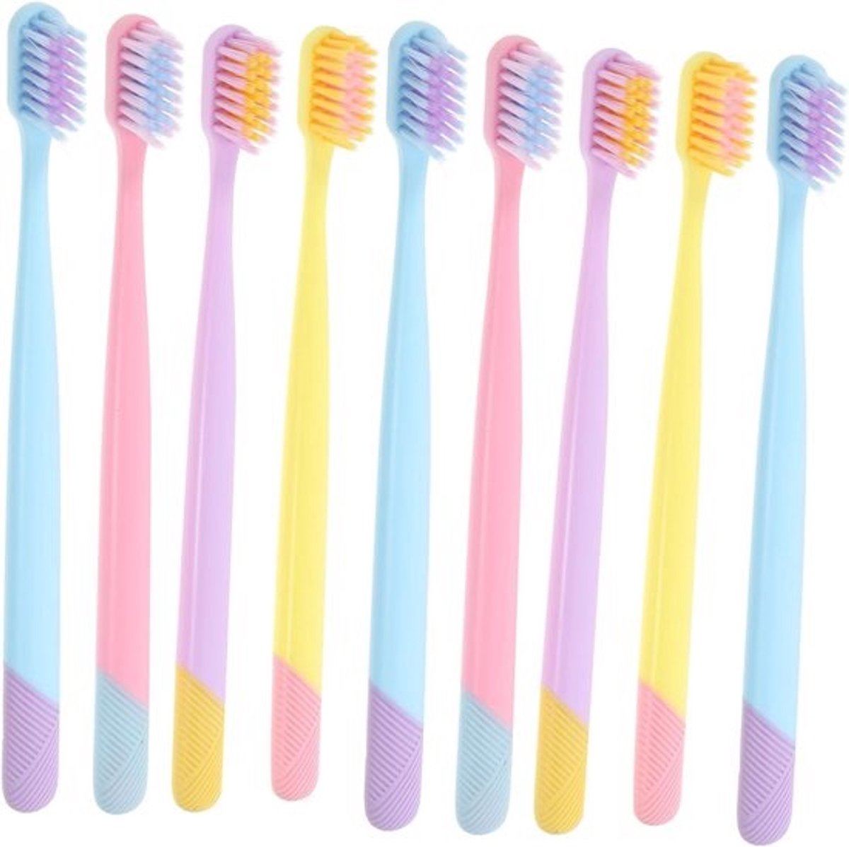 Zachte Tandenborstels - Reis Tandenborstels - Hygiënisch Onderweg - Ergonomisch Ontwerp - 18.5 cm Lengte - Gemengde Kleuren