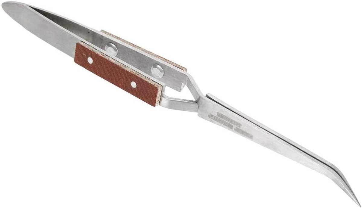 Locking Pincet voor Sieraden, Zelfvergrendelende Pincet voor Precisiewerk, Handige Gereedschappen voor Sieradenmaken en Knutselen met Rechte Punt