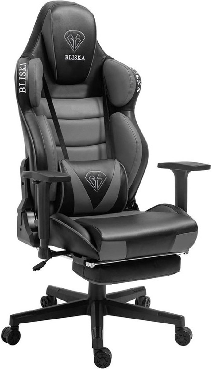 Ergonomische Gaming Stoel met Verstelbare 4D Armsteunen en Voetensteun