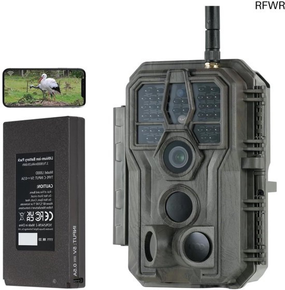 Wildcamera met Nachtzicht - Buitencamera - Waterdicht - Full HD - SD kaart