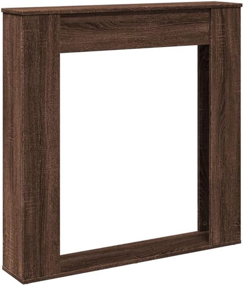 Decoratieve Haardombouw voor Elektrische Haard - 100x20x100 cm in Eikenkleur