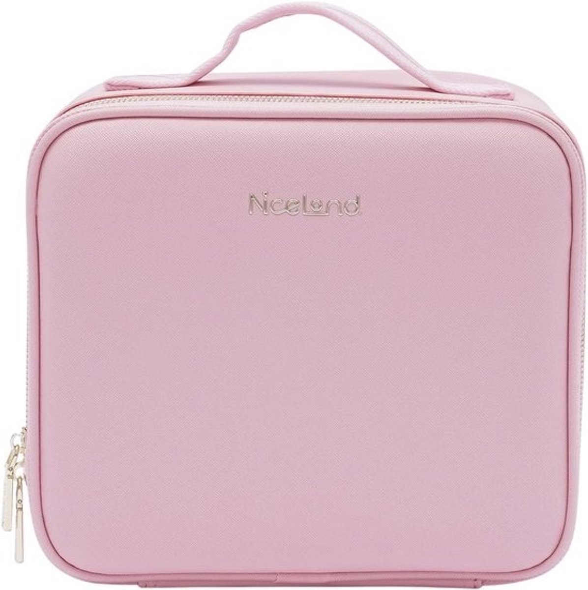Draagbare Make-up Tas met Ingebouwde LED Spiegel en Verstelbare Vakken