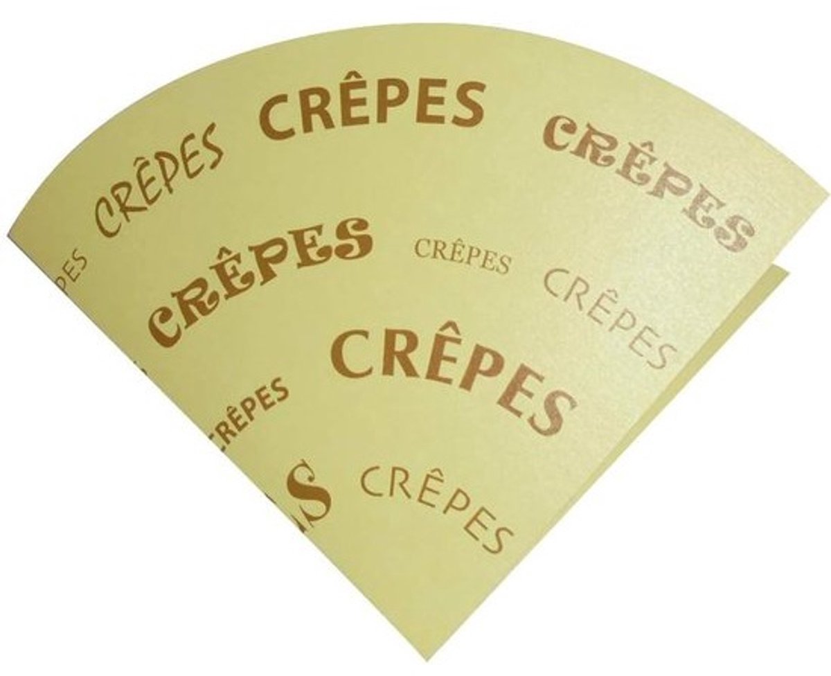Crêpes Etui - Take Away Zakjes - Voedsel Verpakken - Opvouwbaar Papier - 100 Stuks - Bruin