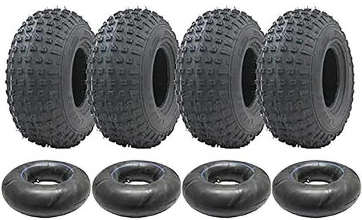 Set van 4 ATV Banden en Binnenbanden 145/70-6 voor 50cc tot 110cc Quads