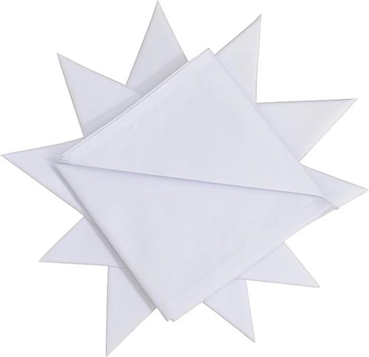 12x Witte Heren Zakdoeken 100% Katoen 40x40 cm - Absorberend en Herbruikbaar