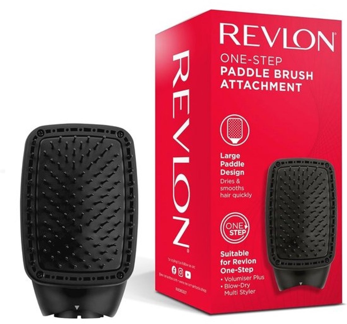 Paddle Opzetborstel voor Haarstyling en Droging