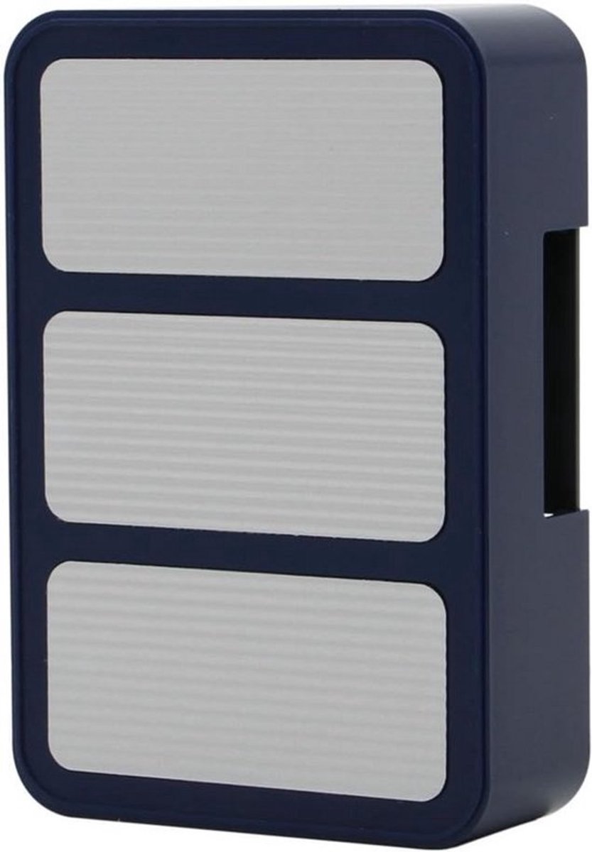 Mechanische Deurbel met Twee Melodieën - 230V Draadgebonden - Blauw/Zilver