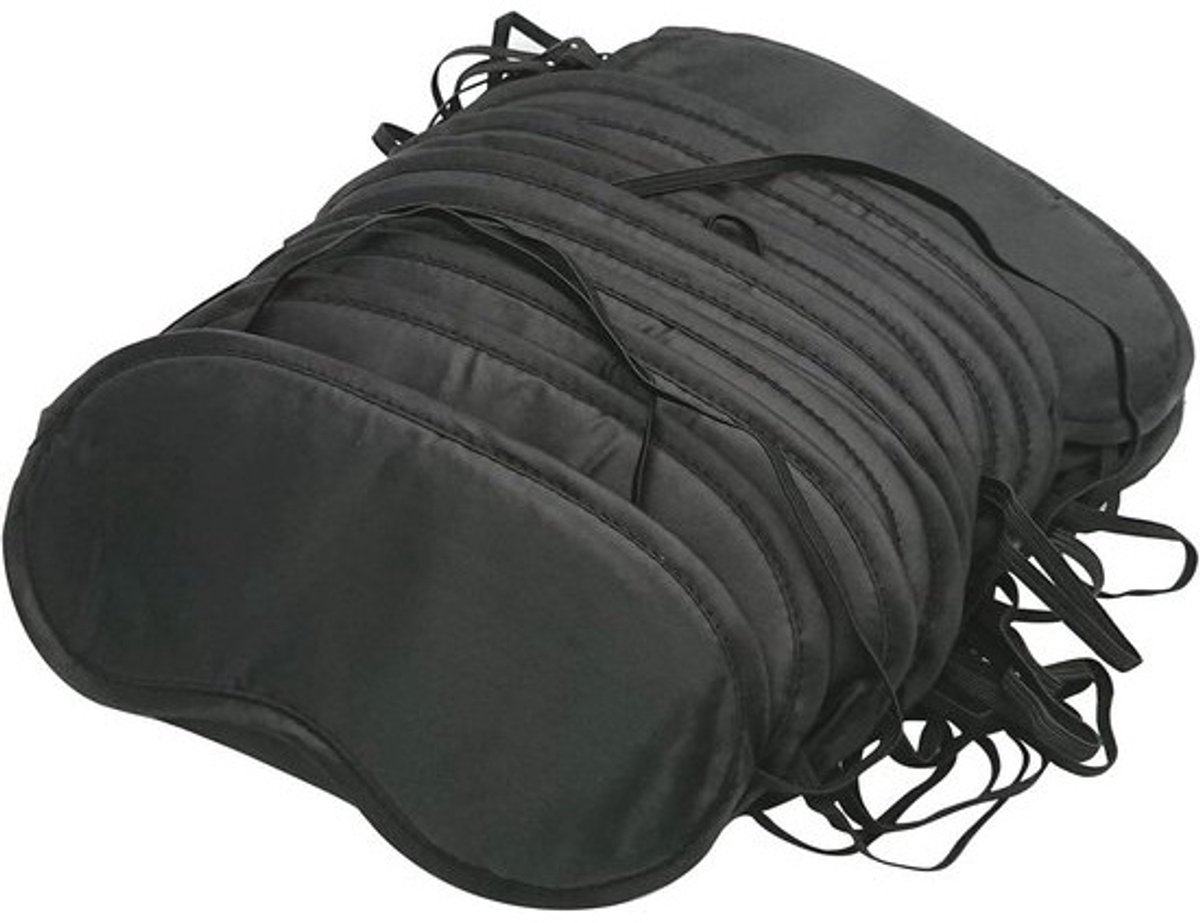 Oogmasker slaapblinddoek met neuskussen en elastische band 12 stuks