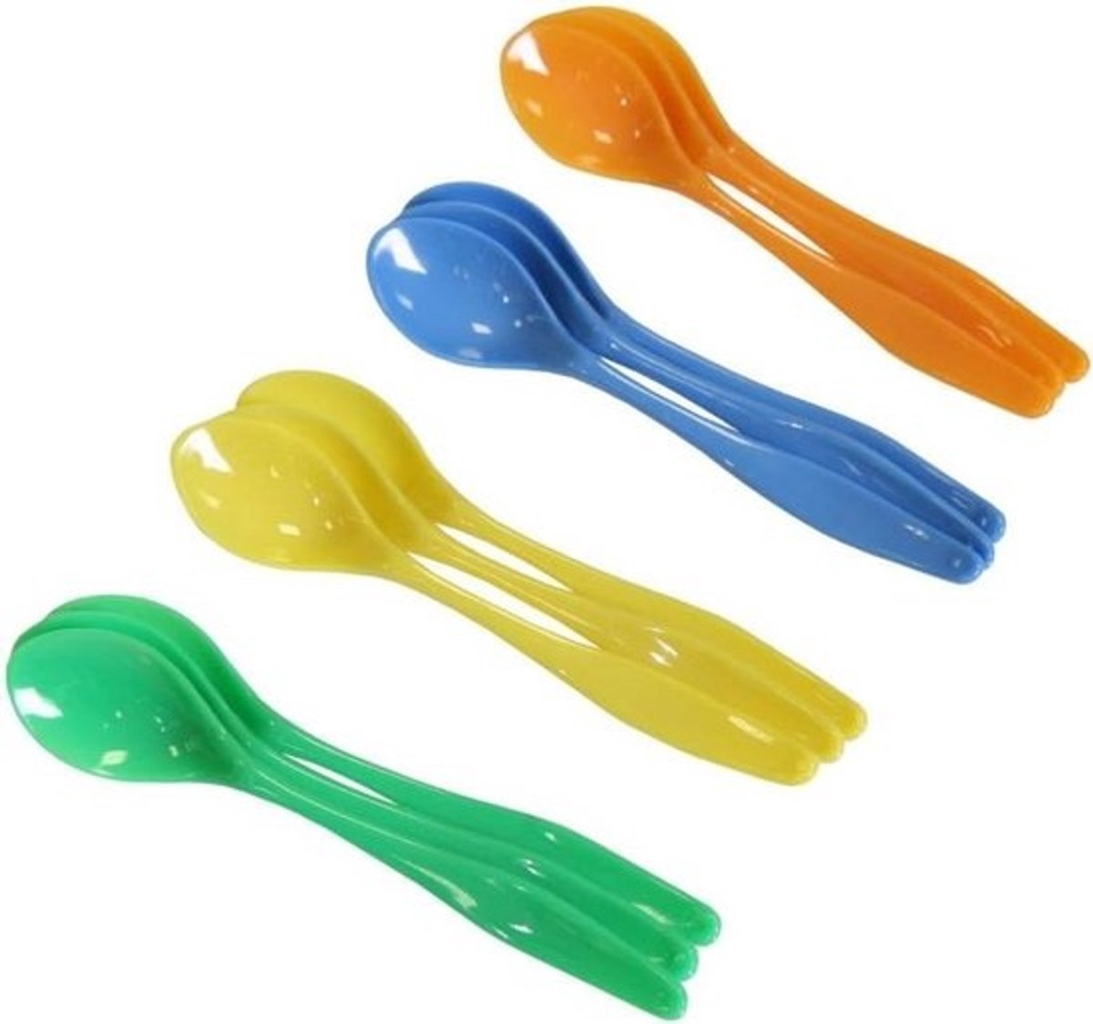 Set van 12 Gekleurde Eierlepels