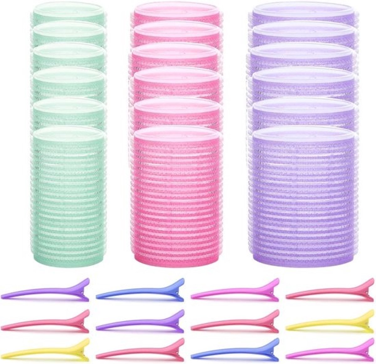 Professionele Zelfhechtende Haarrollers voor Volume en Krullen, 30 Stuks
