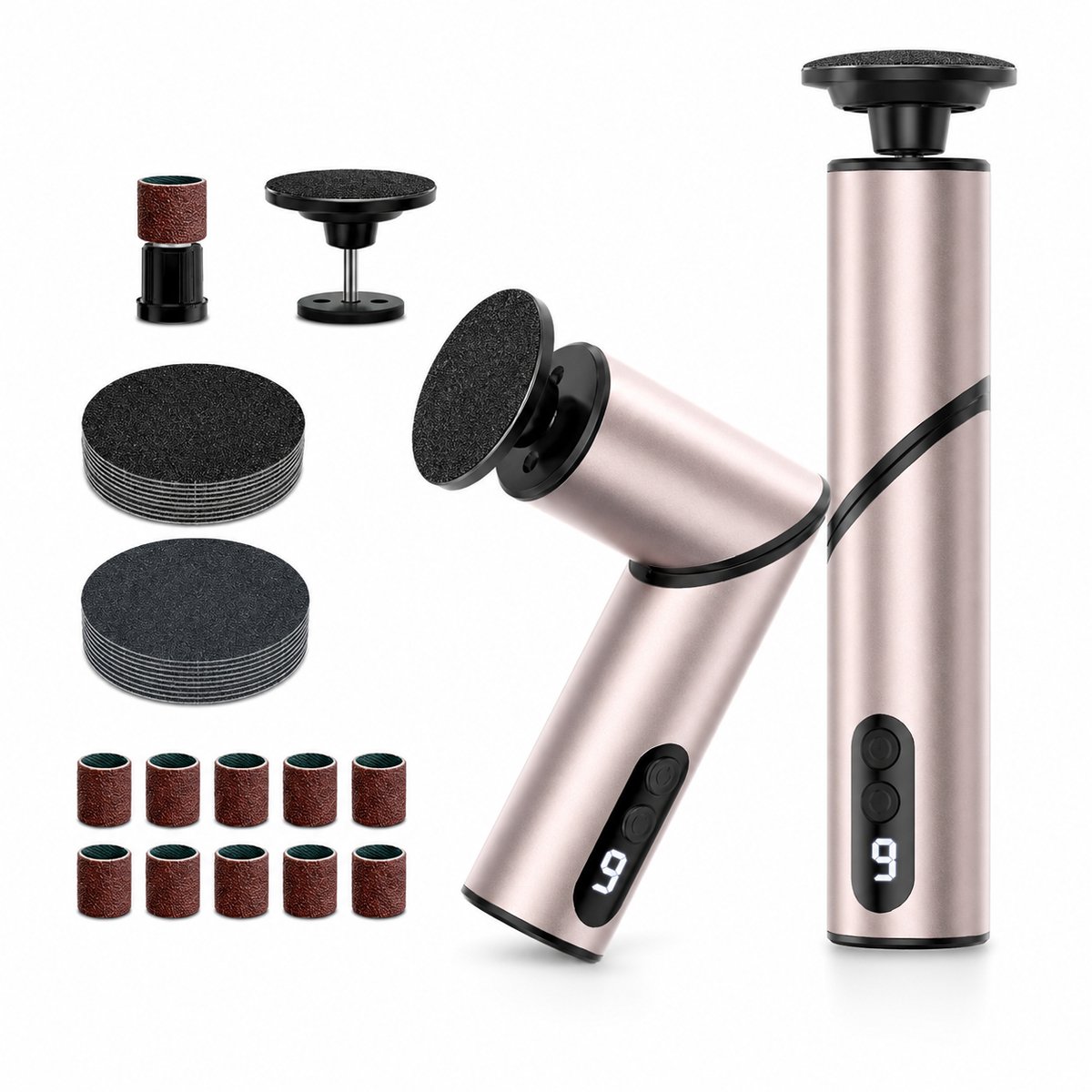 Elektrische Eelt - IPX7 Waterdicht - Voetvijl - Eeltvijl - USB Oplaadbaar - 1800mAh - Voetverzorging & Manicure - Roze
