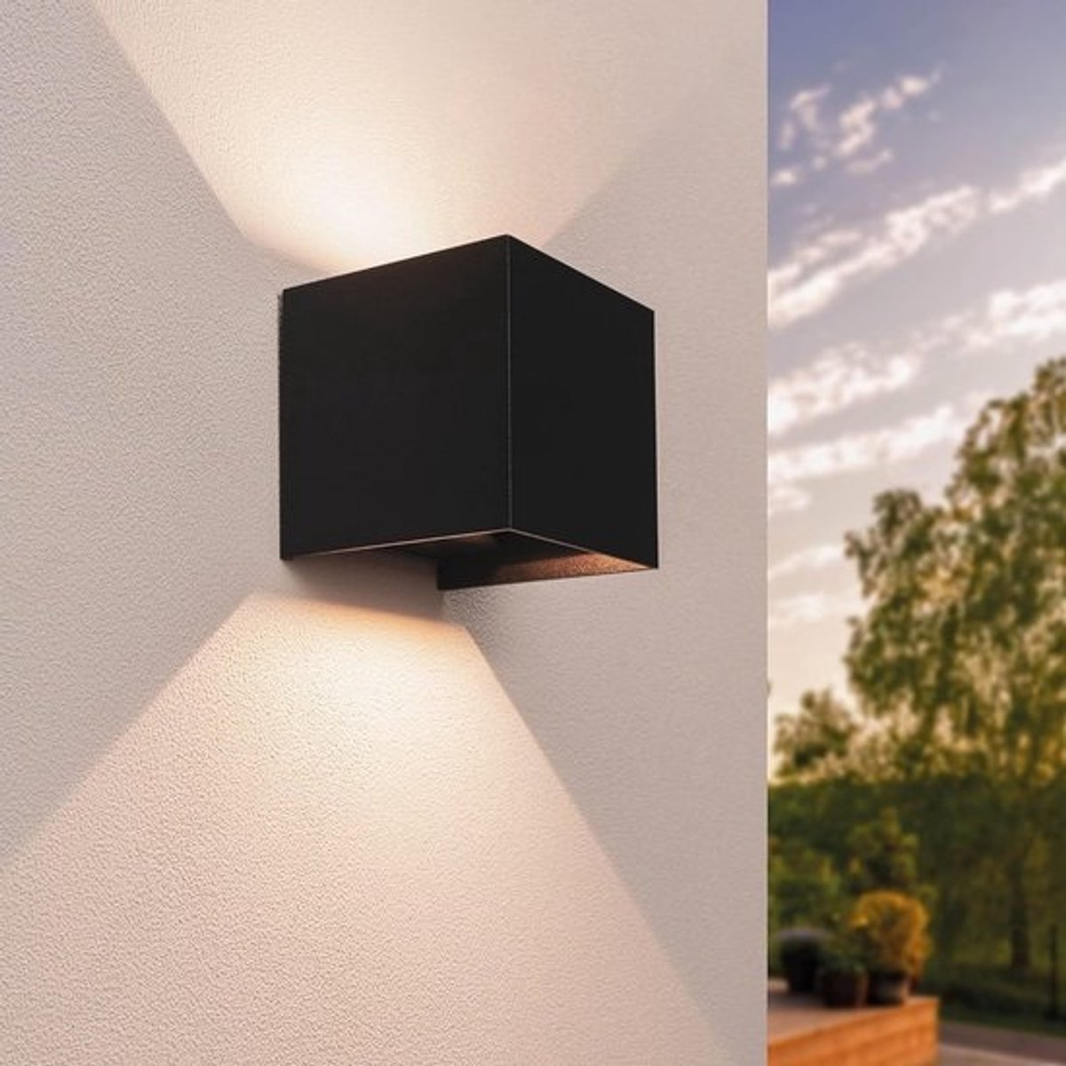 Dimbare LED Voeglamp 3.5W, 3000K Warm Licht, IP54, Zwart Vierkant, Up&Down Verlichting, G9 Fitting, Geschikt voor Binnen en Buiten