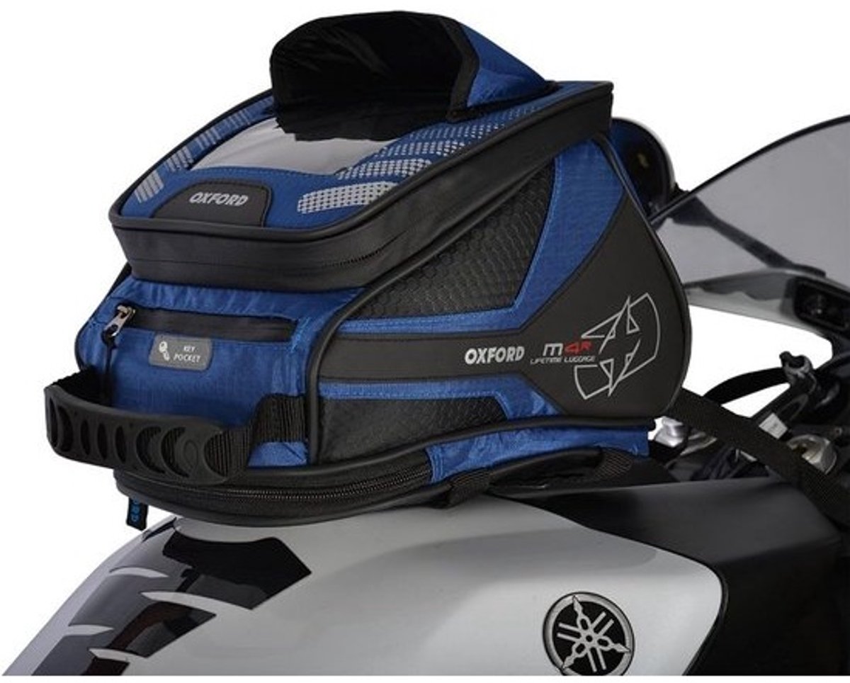 Magnetische Motorfiets Tanktas en Bagagetas voor Achterop - Blauw
