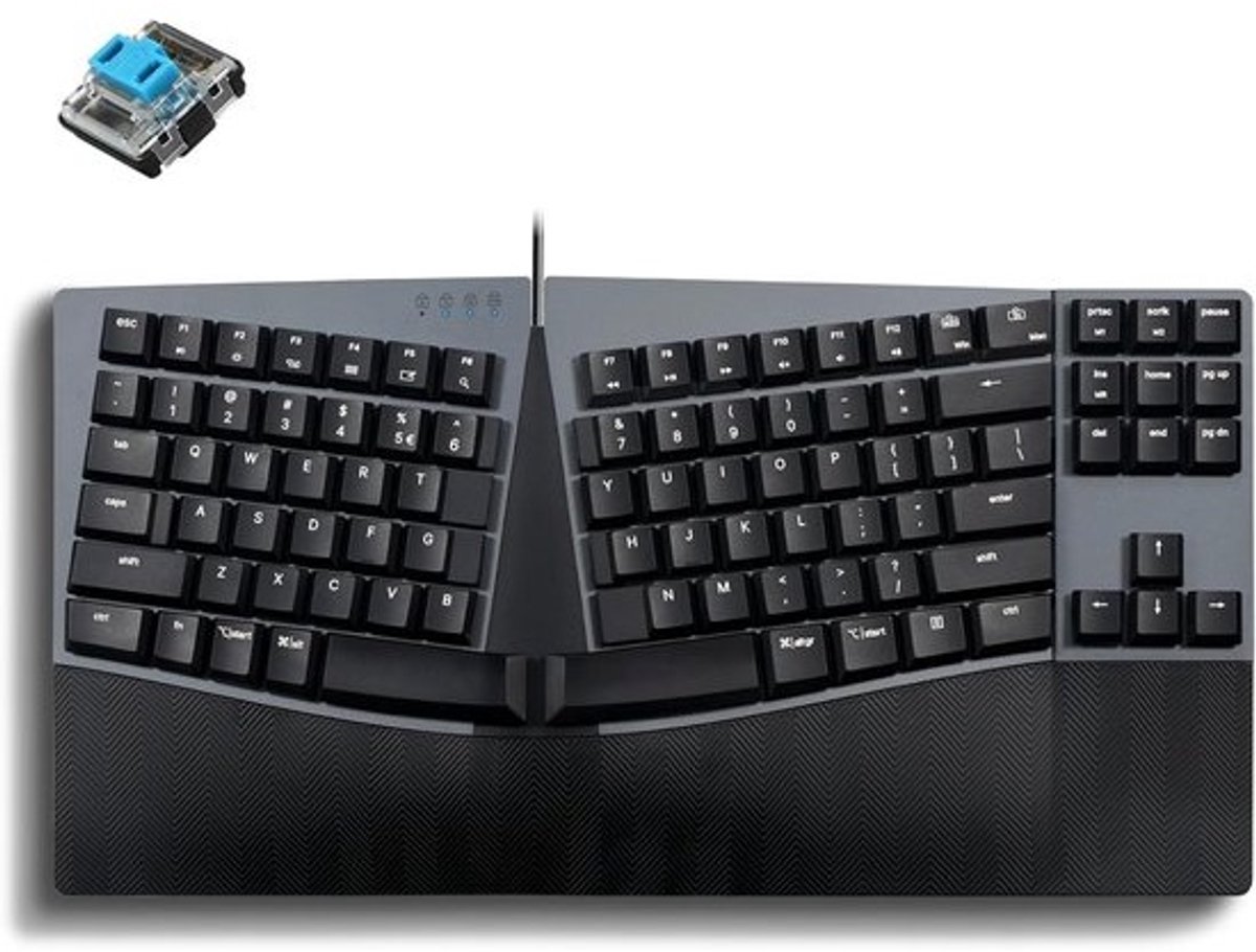Ergonomisch Mechanisch Compact Toetsenbord met Klikkende Switches en Macro Knoppen