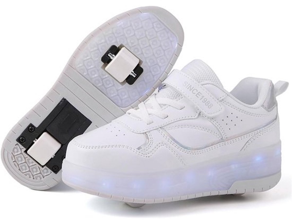 Schoenen met Wieltjes voor Kinderen en Meisjes Inklapbare Rolschaatsen met USB Oplaadbare LED Verlichting