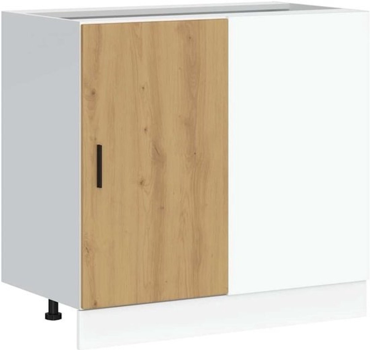Keukenonderkast Lyon - Kast voor onder het Aanrecht - Bewerkte Hout met Eikenlook