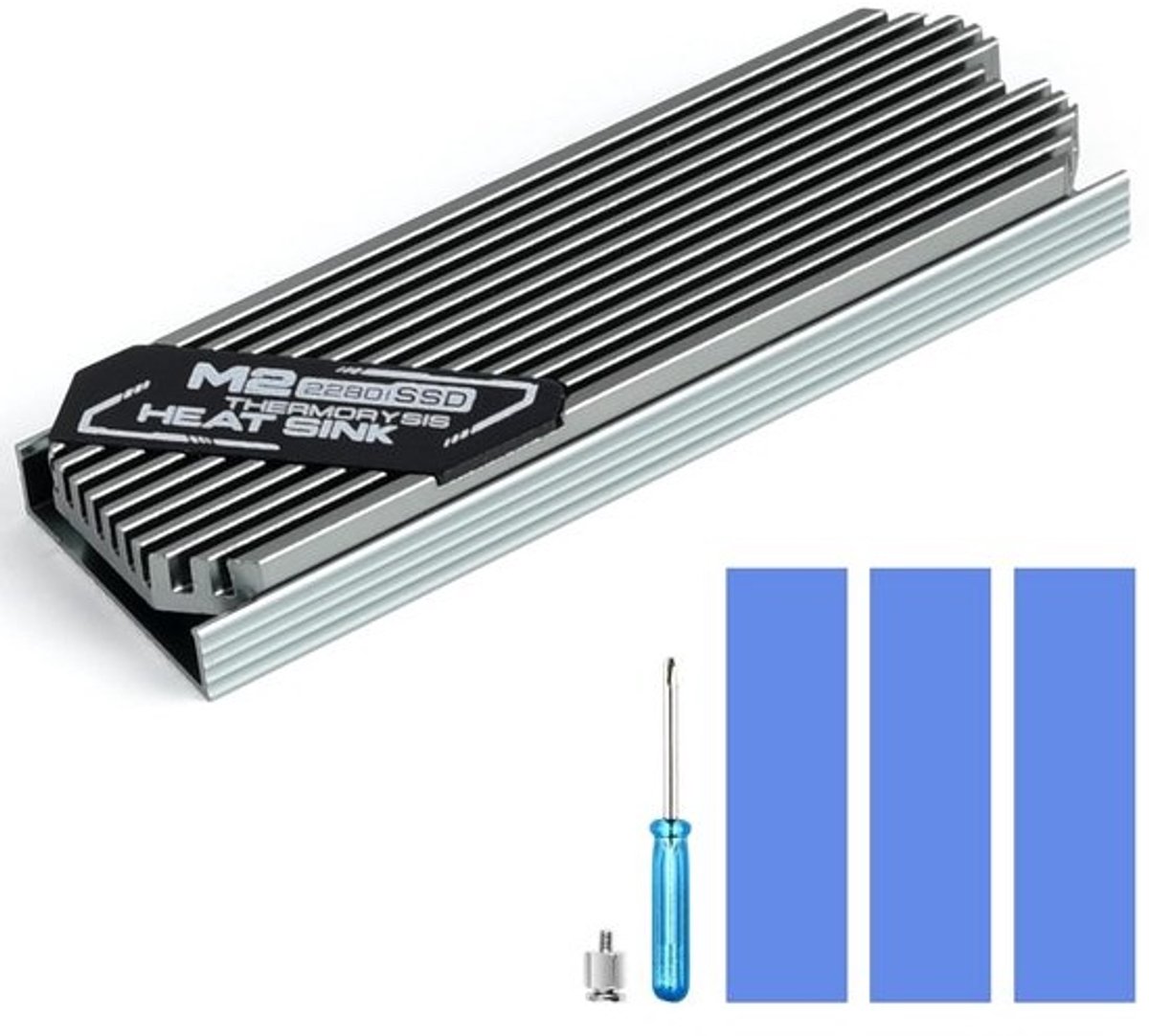 Dunne M.2 SSD Koeler 2280 met Nano-warmtegeleidingspads voor PC, PS5, en Gaming Laptops