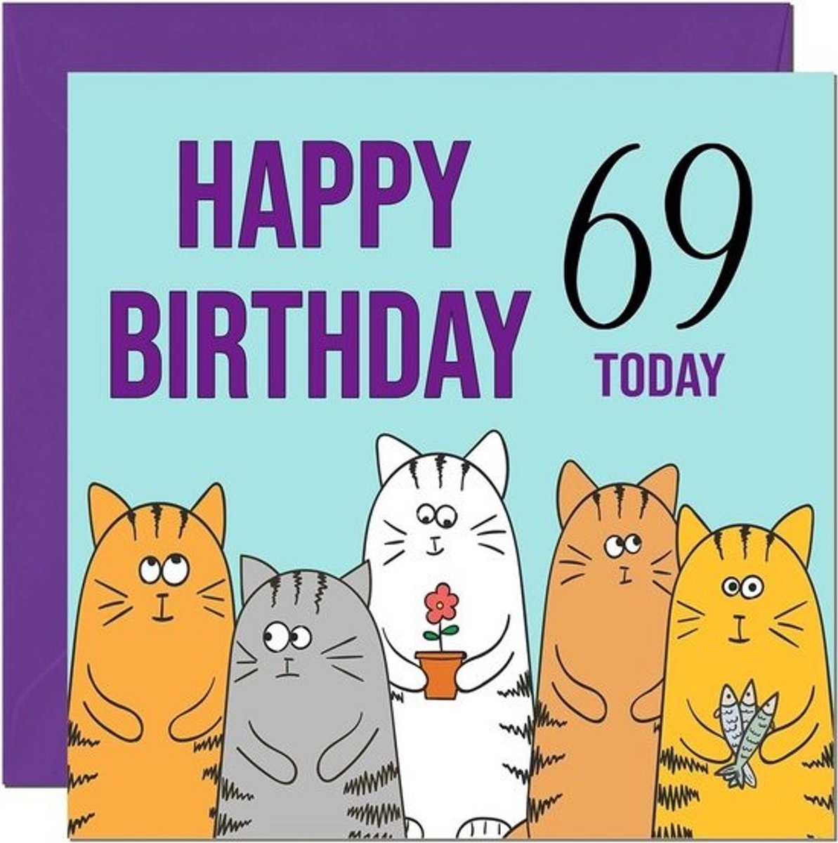 Verjaardagskaart 29 jaar - Schattige Katten Design