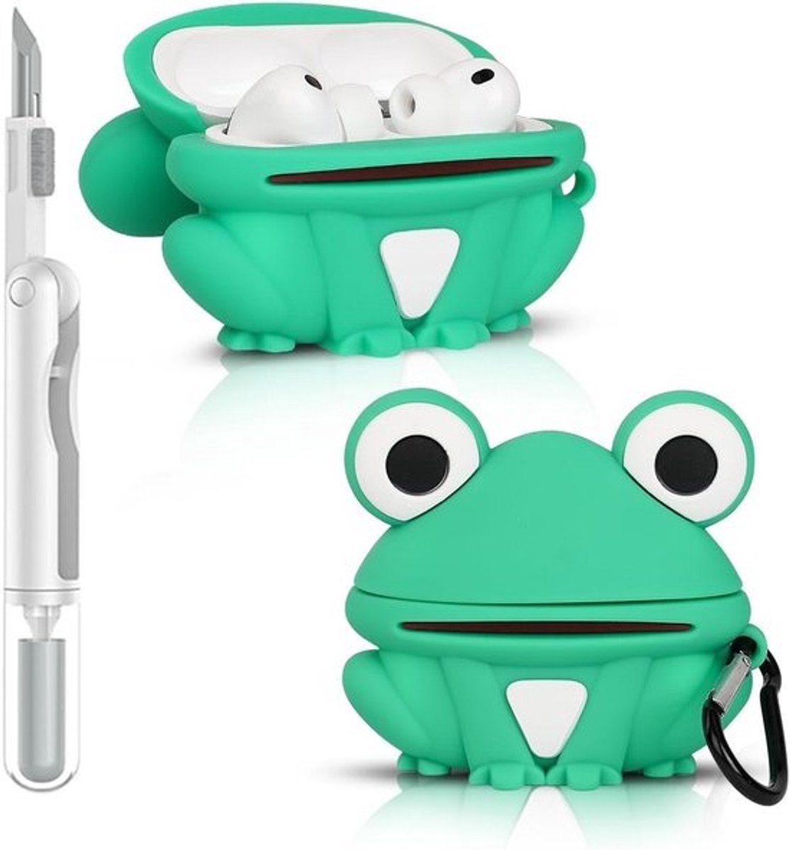 Siliconen Hoesje voor AirPods Pro 3 (2025) | Volledige Bescherming & 3D Cartoon Design | Inclusief Reinigingsset