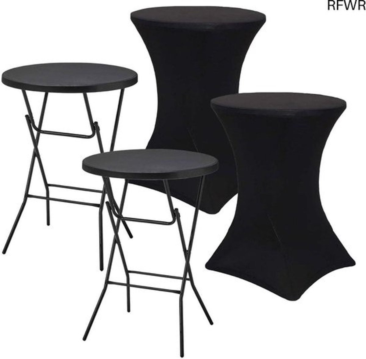 Staantafel - Partytafel Inklapbaar - Statafel Rond - Stevig Handig