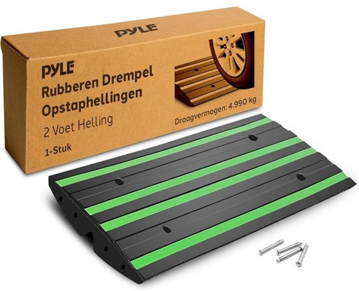 Rubberen Drempelhulp 60 cm met Antislip en Reflecterende Strips