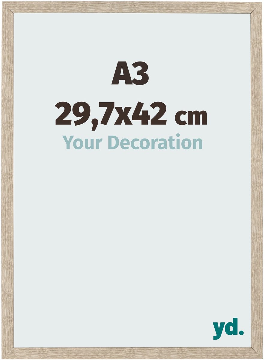 Your Decoration - Fotolijst A3 29,7x42 cm - MDF - Sonoma Eiken - Bologna