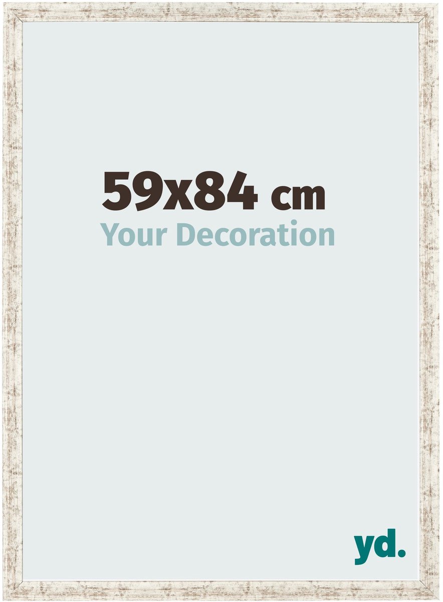 Your Decoration - Fotolijst 59x84 cm - MDF - Wit Vintage - Bologna