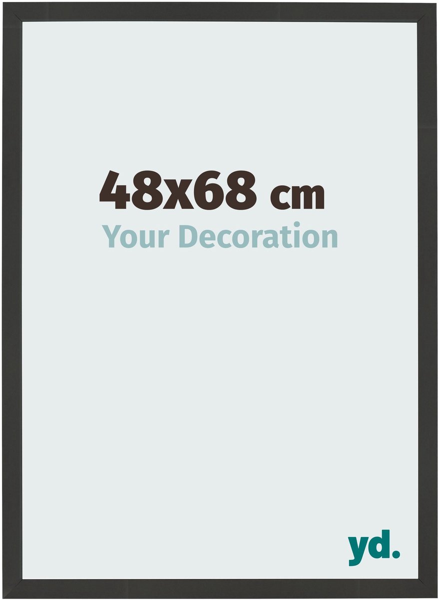 Your Decoration - Fotolijst 48x68 cm - MDF - Zwart Houtnerf - Bologna