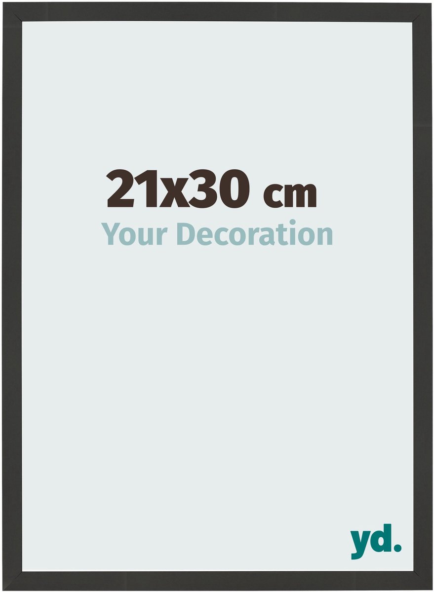 Your Decoration - Fotolijst 21x30 cm - MDF - Zwart Houtnerf - Bologna