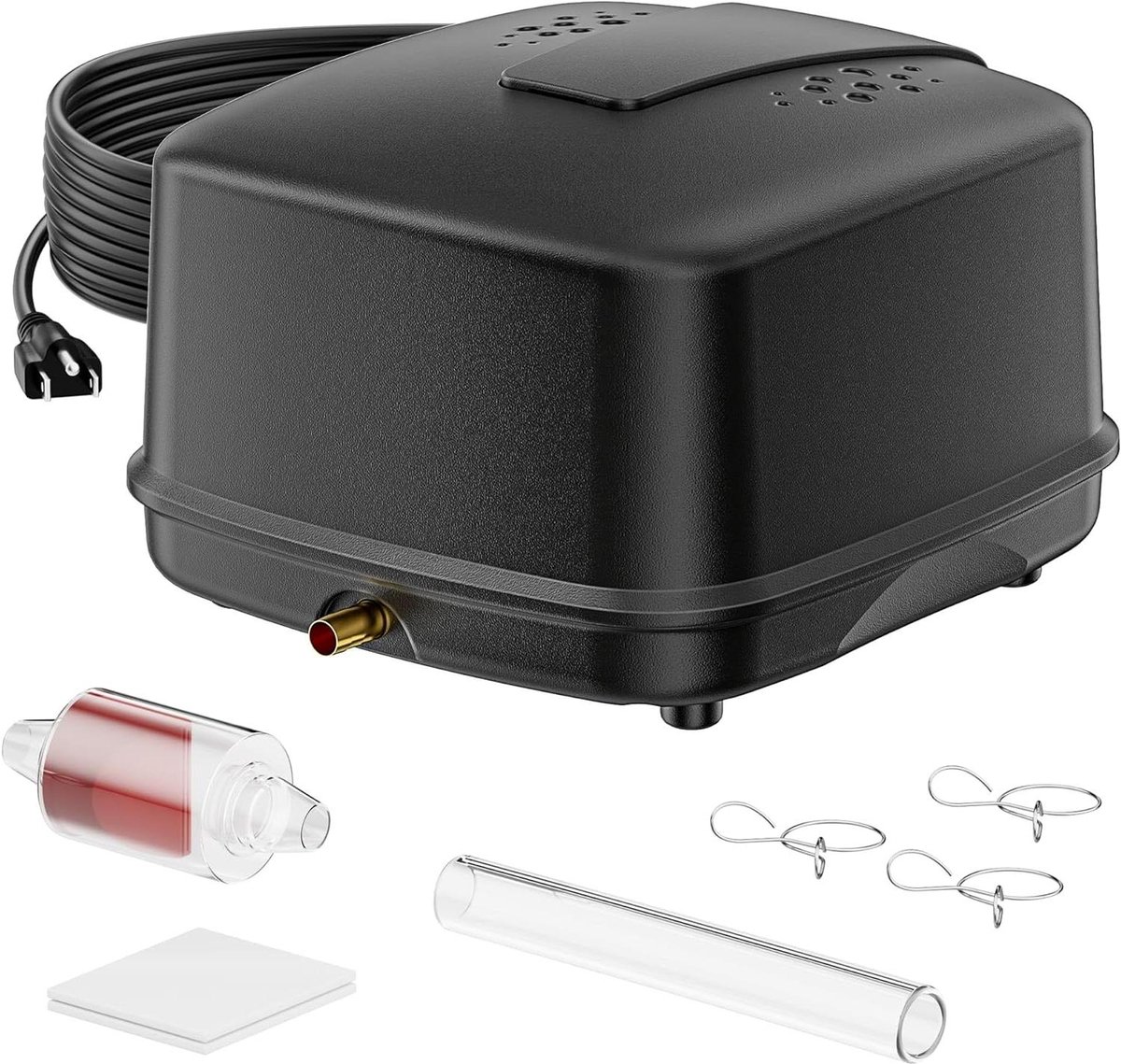 Pond Aerator - Luchtpomp Aquarium - Waterkwaliteit Verbeteren - Stil En Krachtig - 2400 L/H - Zwart