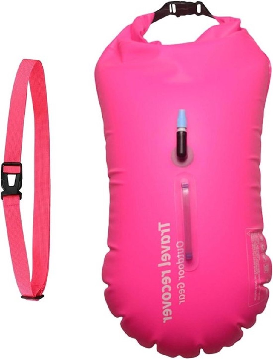 Zwemboei Open Water - Drijver Zwemmen - Veilige Training - Verbeterde Zichtbaarheid - 50x35cm - Roze