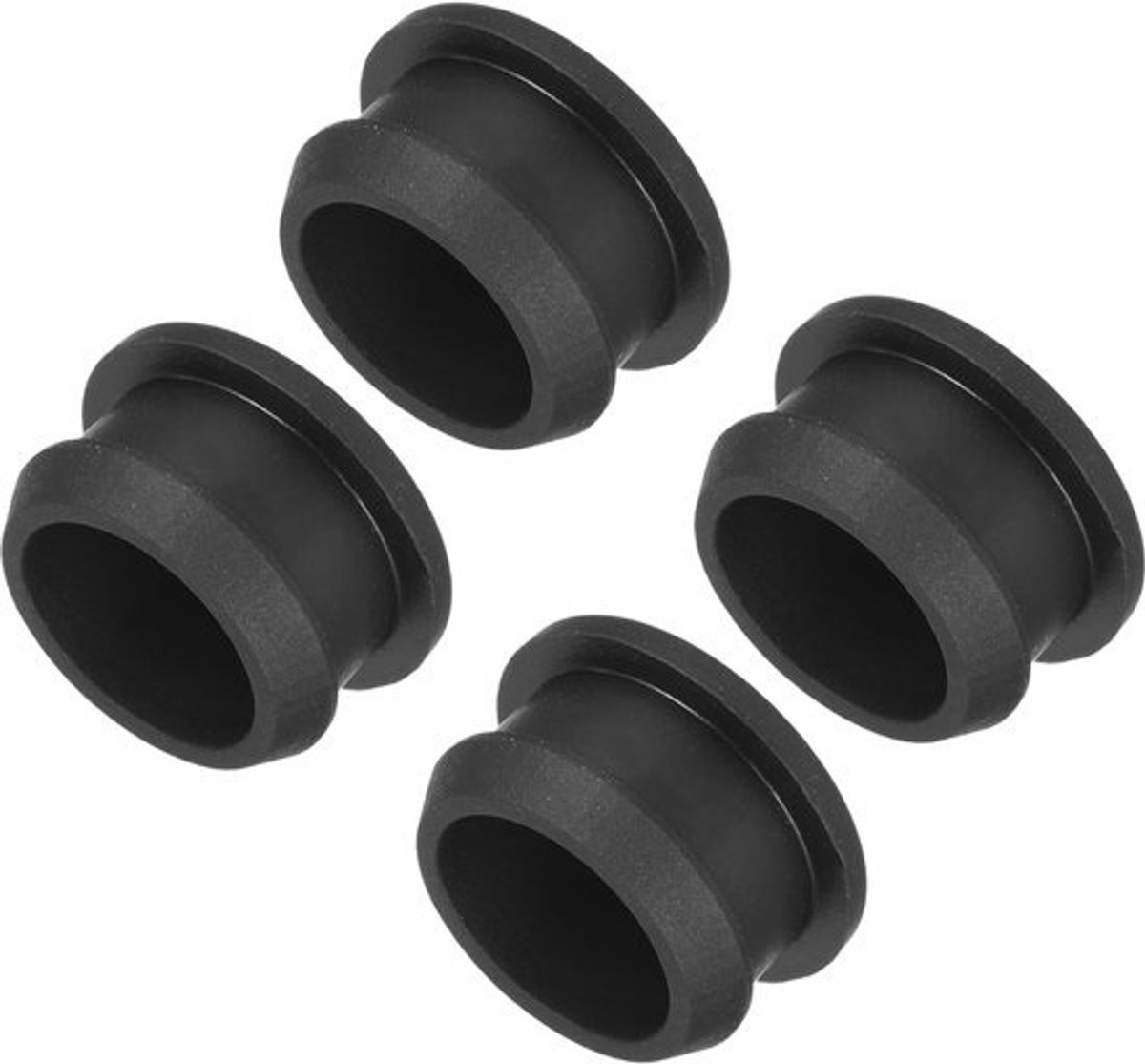 Set van 4 Zwarte Siliconen Rubberen Stopjes voor Waterdichte Afdichting 20mm Diameter