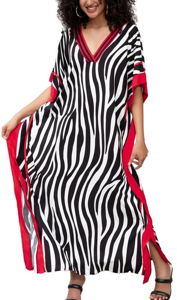 Zomerse kaftanjurk voor dames - Boheemse strandbikini-cover-ups in grote maten