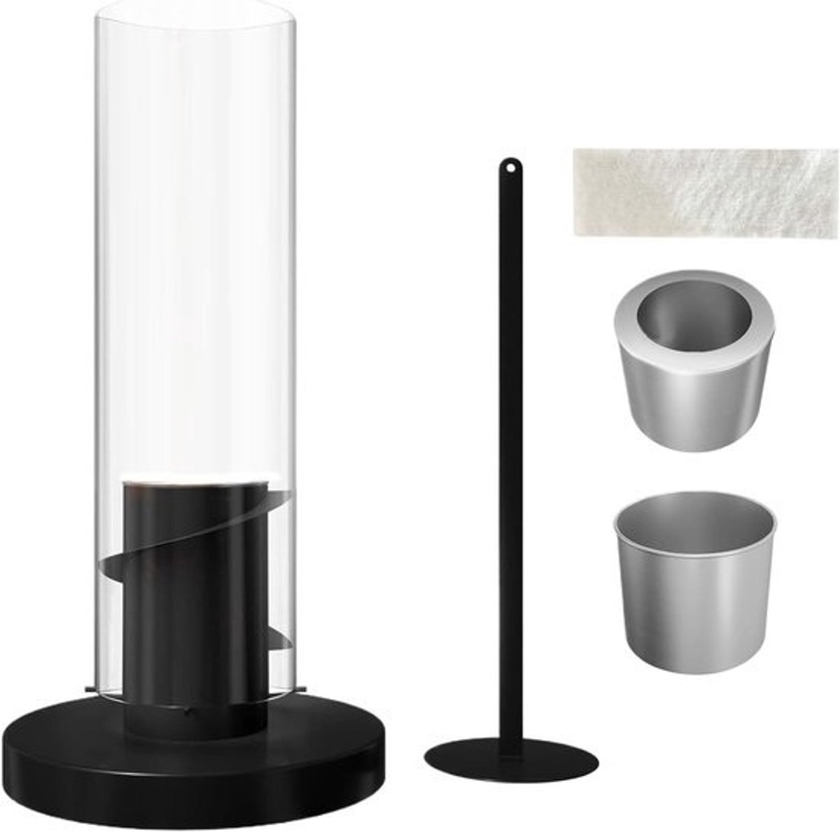 Sfeerhaard Tafellamp - Decoratieve Haard - Gezellige Verlichting - 3D Tornado Effect - 40x19 cm - Zwart