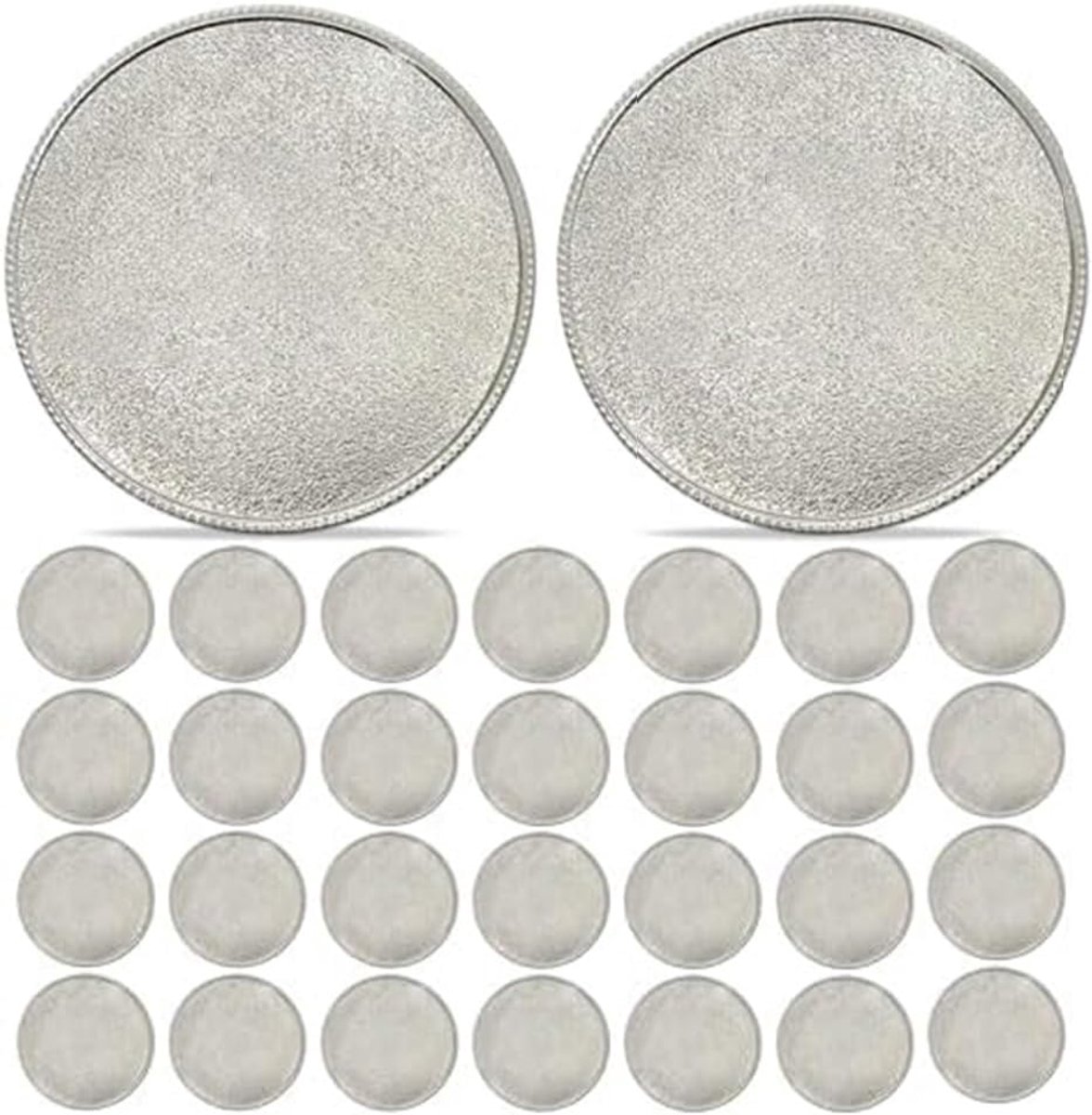 Graveerbare munten - Blanco munten - Handwerk projecten - Lasergraveerbaar metaal - 40 mm diameter - Zilverkleurig