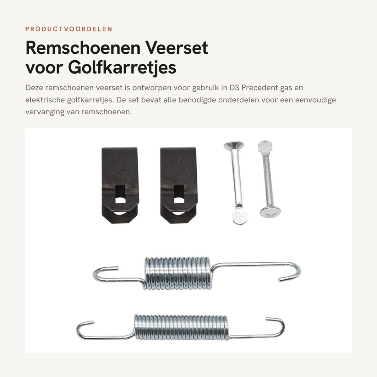 Dailygoods - Remschoenen Veerset voor Golfkarretjes