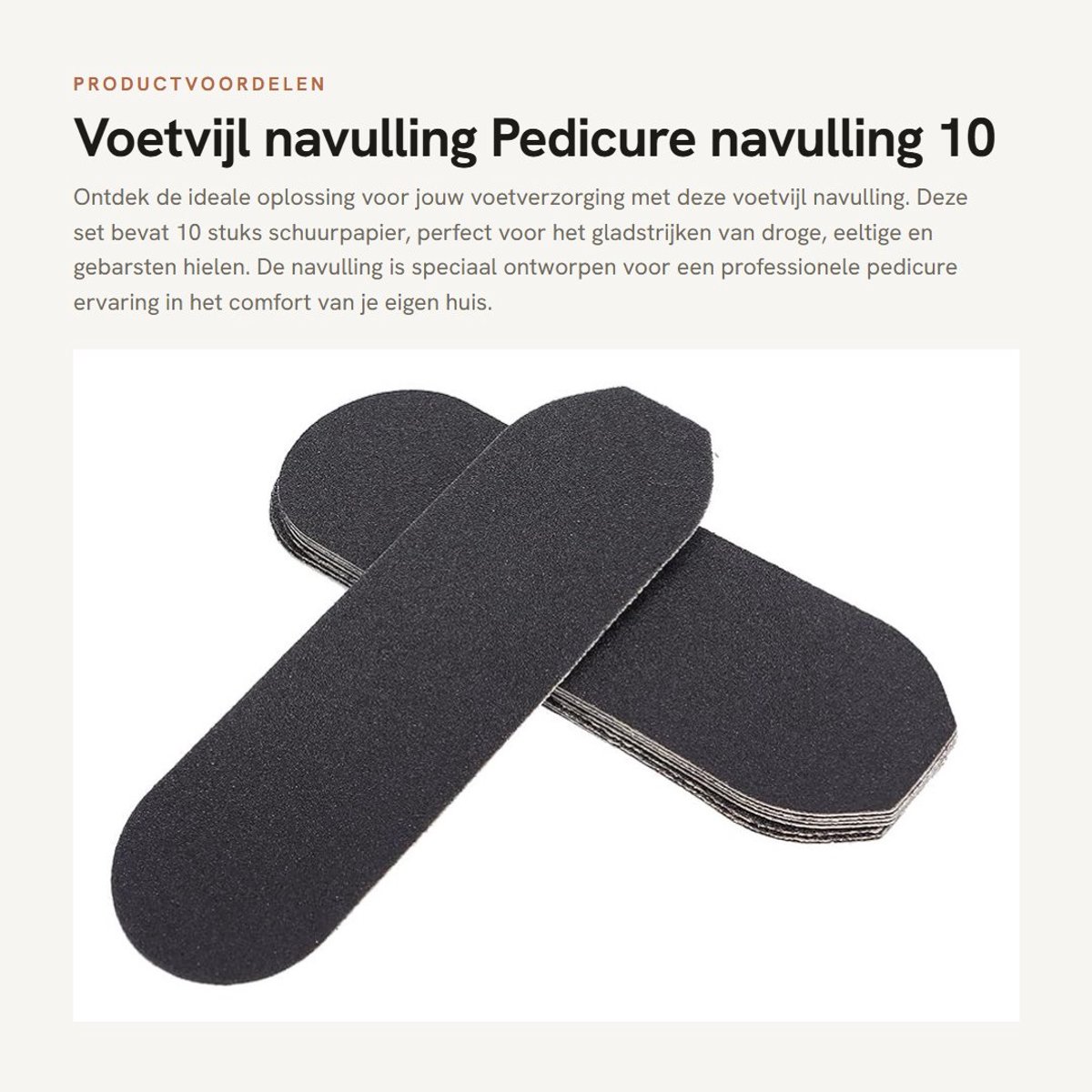 Dailygoods- Voetvijl Professioneel - 10 Stuks Navulling - Eeltverwijderaars - Pedicure Bestand - Dode Huid Verzorging - Hoogwaardige Materialen