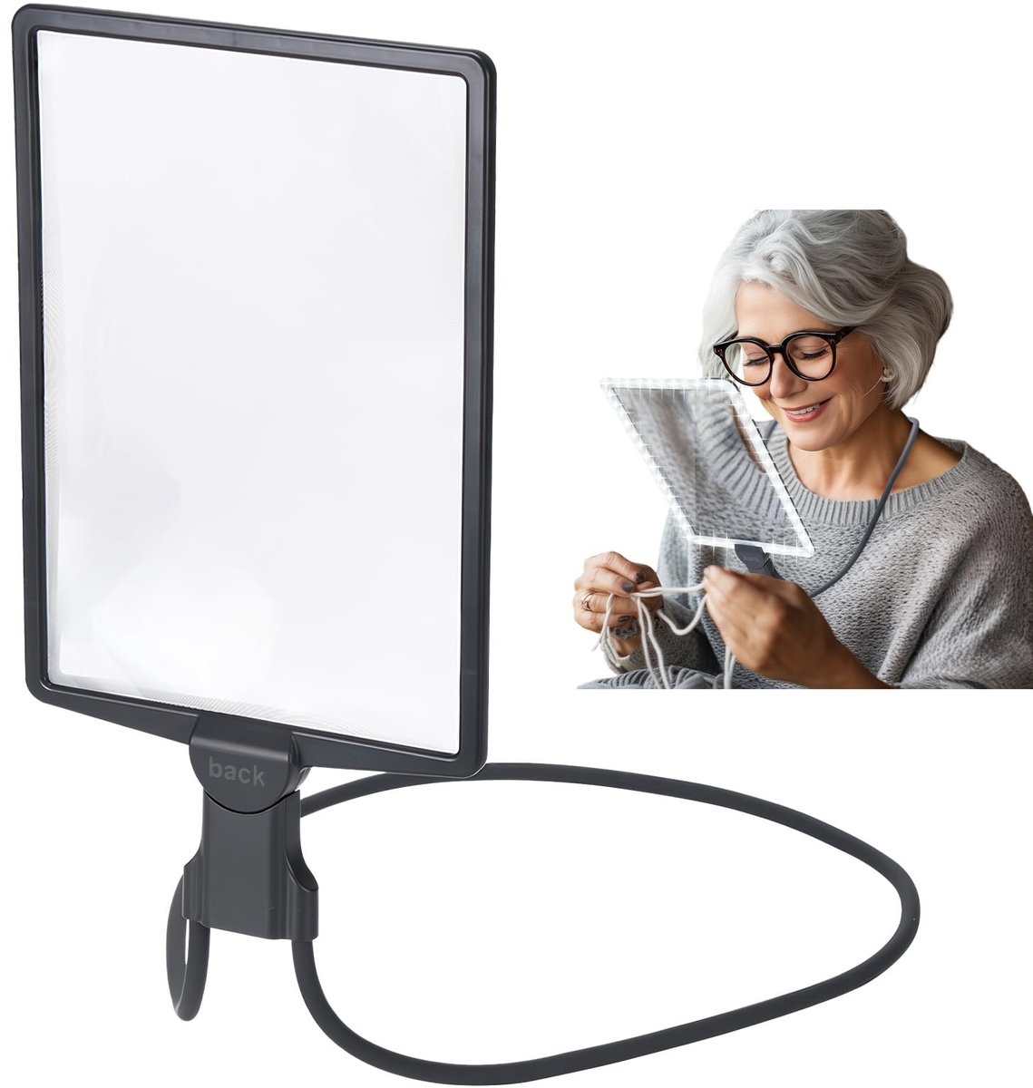 Dailygoods - Leesloep met Licht en 3x Vergroting voor Senioren